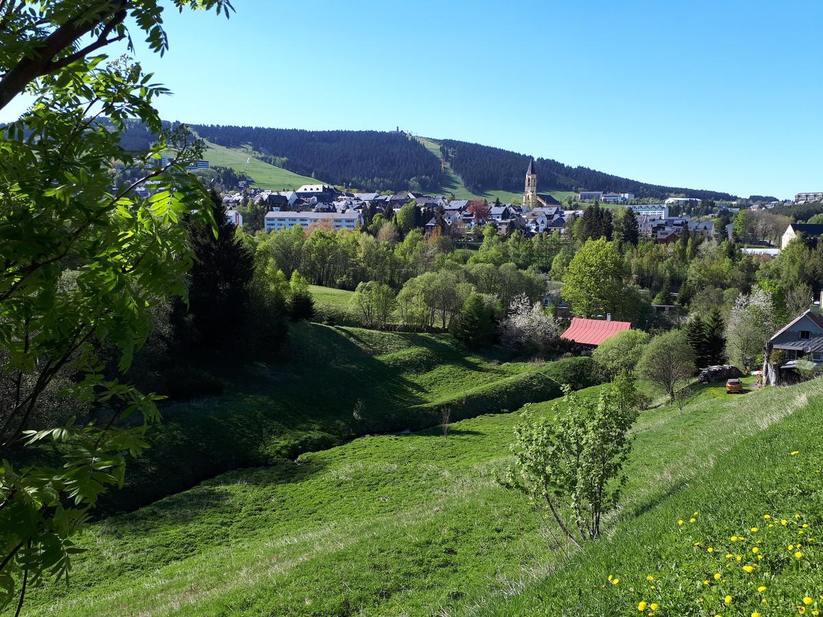 Ferienwohnung Aronia Garten Oberwiesenthal Esterno foto